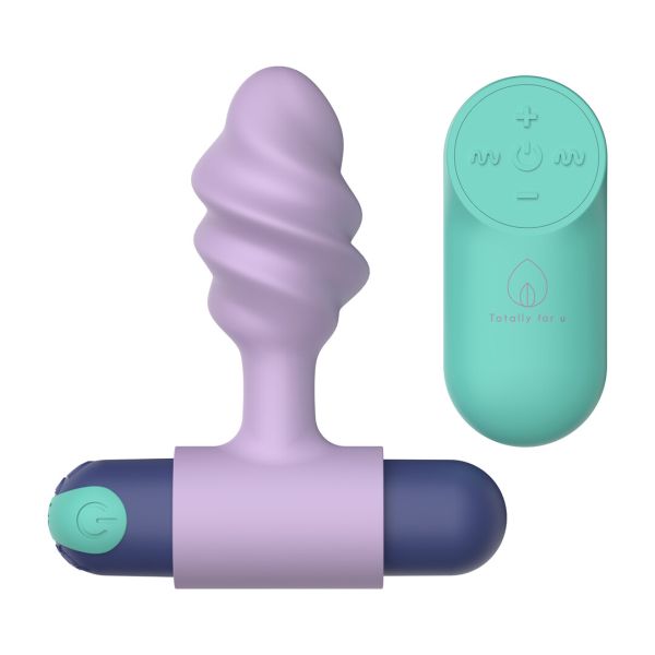 Totally For U Twister - 2-in-1 Buttplug mit aufladbarem Bullet - Mehrfarbig