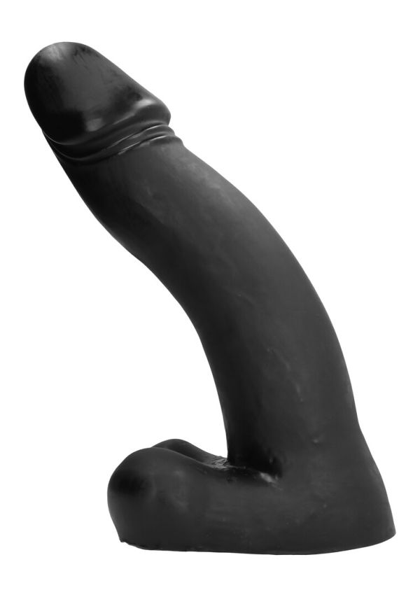 All Black Dildo - 45 cm mit Hoden