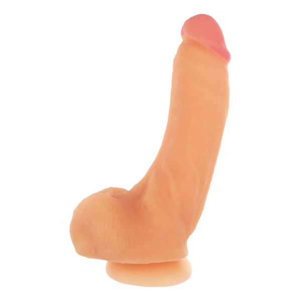 XR Brands Girthy George Dildo mit Saugnapf - 22,9 cm - Hautfarben