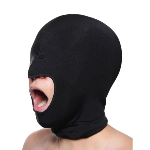 XR Brands Blow Hole - Spandex Gesichtsmaske mit offenem Mund