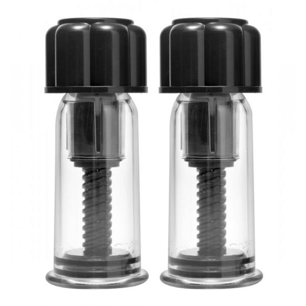 XR Brands Black Max - Starke Nippelsauger mit Drehkolben