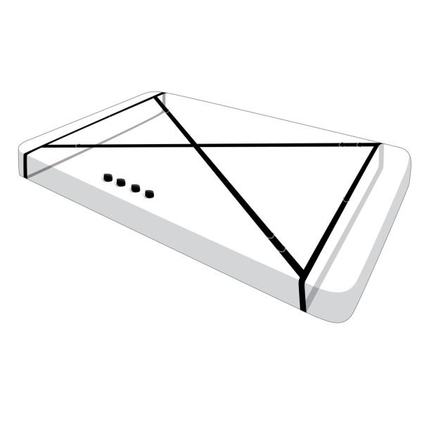 XR Brands Interlace - Bettfessel-Set für Kopf- und Fußende