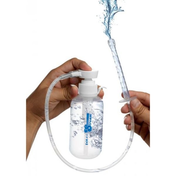 XR Brands Pump Action - Klistierflasche mit Aufsatz