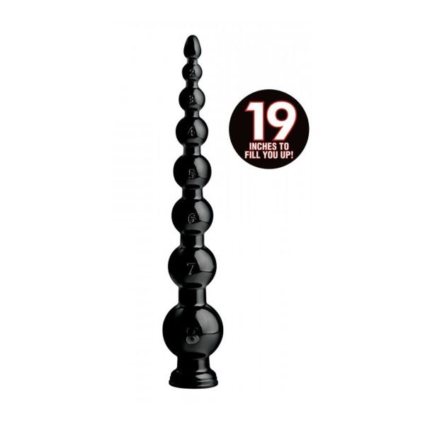 XR Brands Graduated Coiled Hose - Dehnungsdildo mit Kugeln - 48 cm