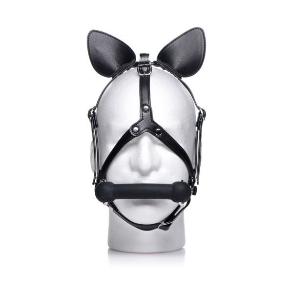 XR Brands Dark Horse - Pony Kopfharness mit Silikon Trense