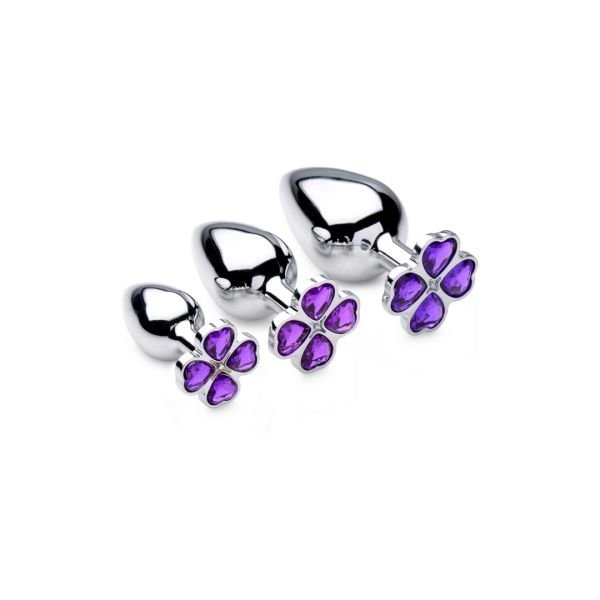 XR Brands Violet Flower - Buttplug Set - 3-teilig