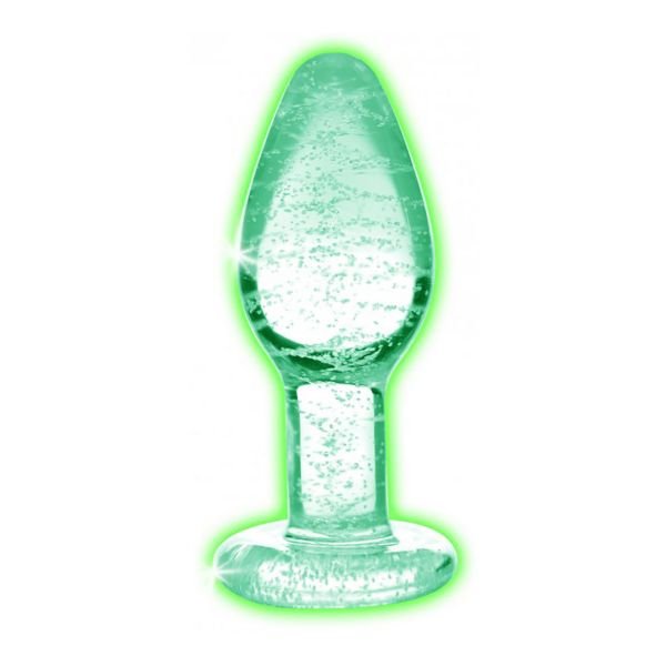 XR Brands Glow-In-The-Dark - Glas Buttplug - Small