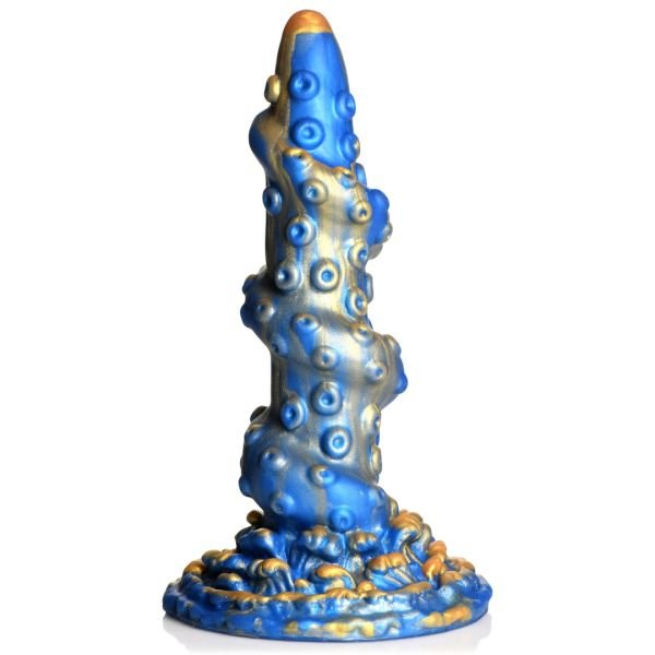 XR Brands Kraken Silikon Dildo - Blau