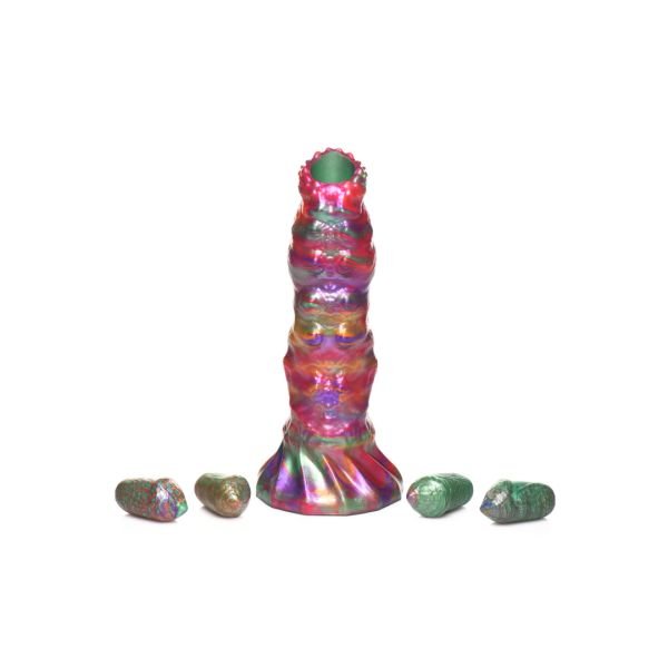 XR Brands Larva - Ovipositor Dildo aus Silikon mit Eiern