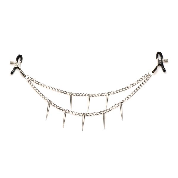 XR Brands Daggers - Nippelklemmen mit Doppelkette