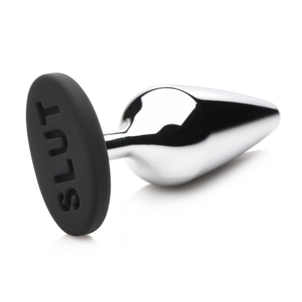 XR Brands Butt Slut - Buttplug aus Metall und Silikon - Silber