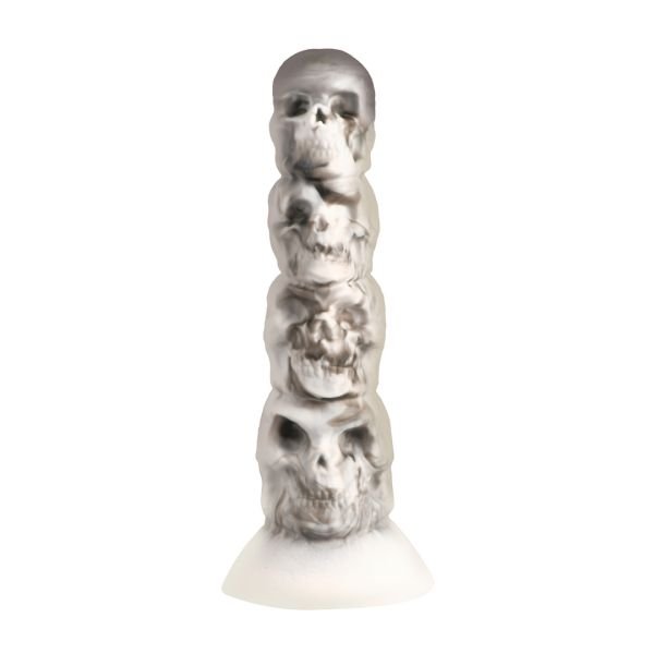 XR Brands Tower of Doom - Silikon Dildo - Grau