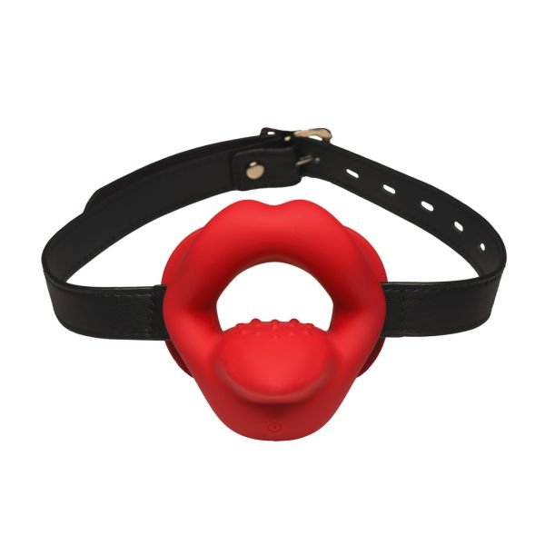 XR Brands Sissy - Vibrierender Mundknebel - Rot