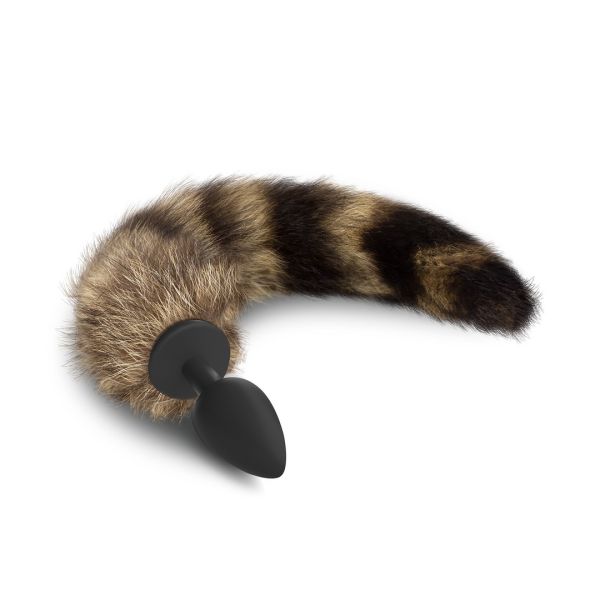 Crushious Foxy Delight - Analplug aus Silikon mit Schwanz - Schwarz/Braun