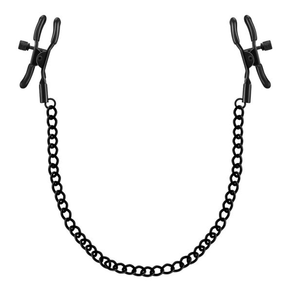 Crushious Nippelklemmen mit Kette - Schwarz