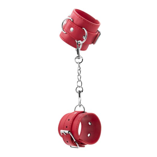 Crushious Bondage Love - Leder-Handschellen - Rot