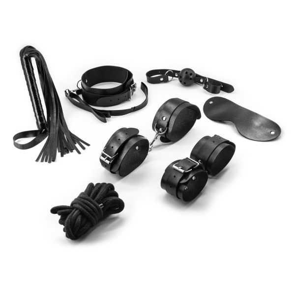 Crushious Punisher - 8-teiliges Bondage-Set - Schwarz