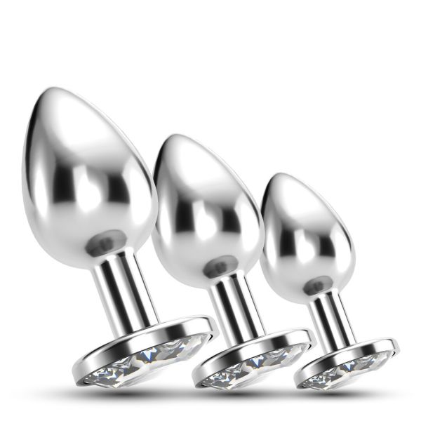 Crushious Bijou Anal Trainingsset Trio - Transparent, Silber