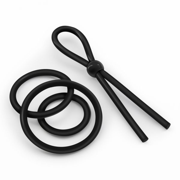 Crushious Daltons - Silikon Cockring-Set - Schwarz