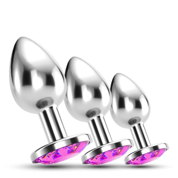Crushious Bijou Anal Trainingsset Trio - Rosa, Silber