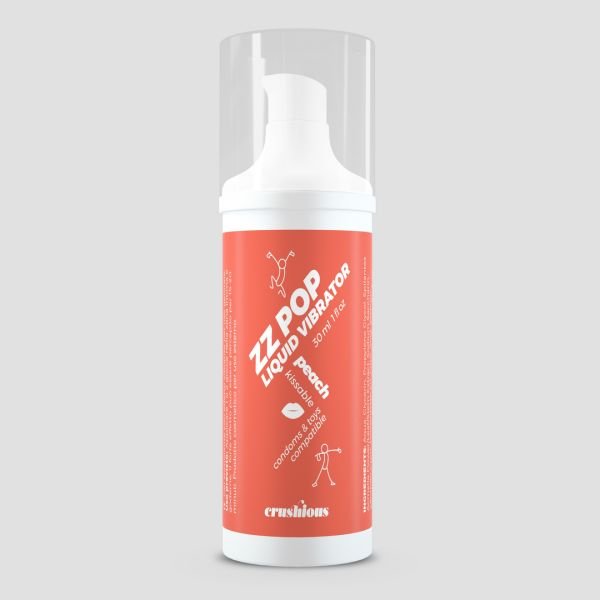 Crushious ZZ Pop - Küssbarer Liquid Vibrator - Pfirsich - 30 ml