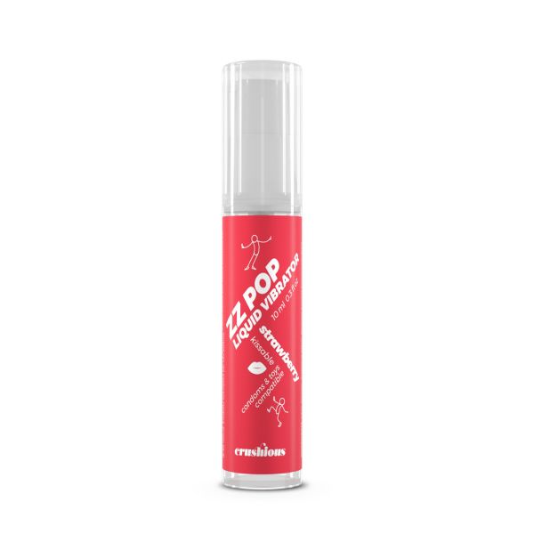 Crushious ZZ Pop - Küssbarer Liquid Vibrator - Erdbeere - 10 ml