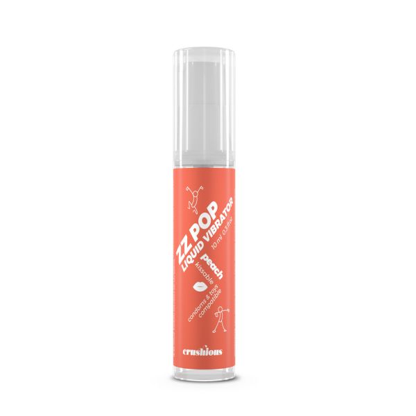 Crushious ZZ Pop - Küssbarer Liquid Vibrator - Pfirsich - 10 ml