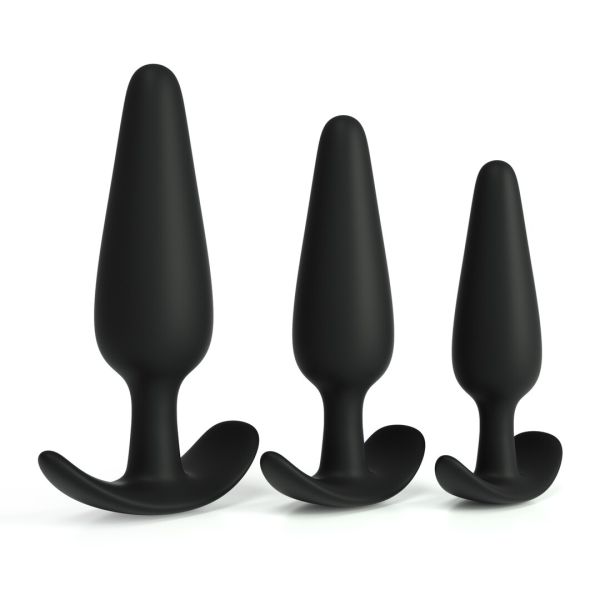 Crushious Tic Tac Toe Analplug Trainingsset - Schwarz