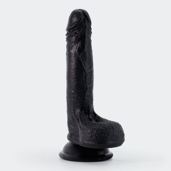 Crushious Inviktus - Dildo aus Flüssigsilikon - 19 cm - Schwarz
