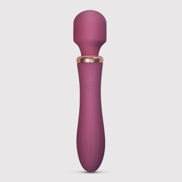 Crushious Jinx Dual Wand Massagestab mit Heizfunktion - Weinrot