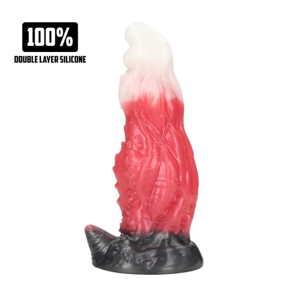 Fiction Cocks Space Night Fiend - Silikon Dildo - Rot/Weiß