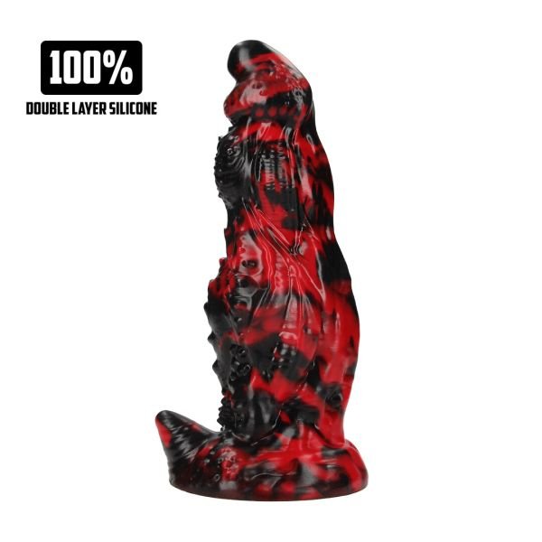 Fiction Cocks Hell Night Fiend - Silikon Dildo - Rot/Schwarz