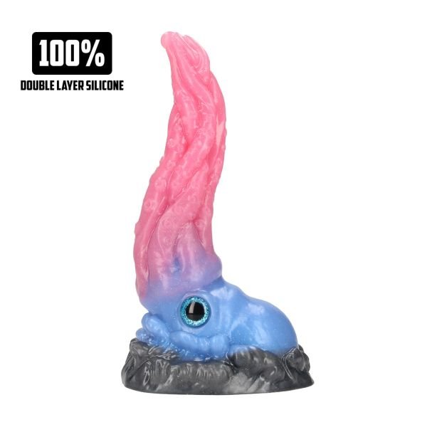 Fiction Cocks Kraken's Lick - Silikon Dildo - Blau/Rot