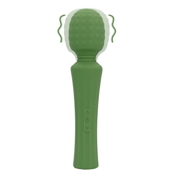 Loveline Kraftvoller Wand Vibrator Massagestab mit Festem Griff - Green Mumba