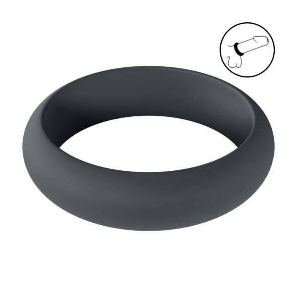 Levelz Wide O Silikon Cockring - M - 35mm - Schwarz