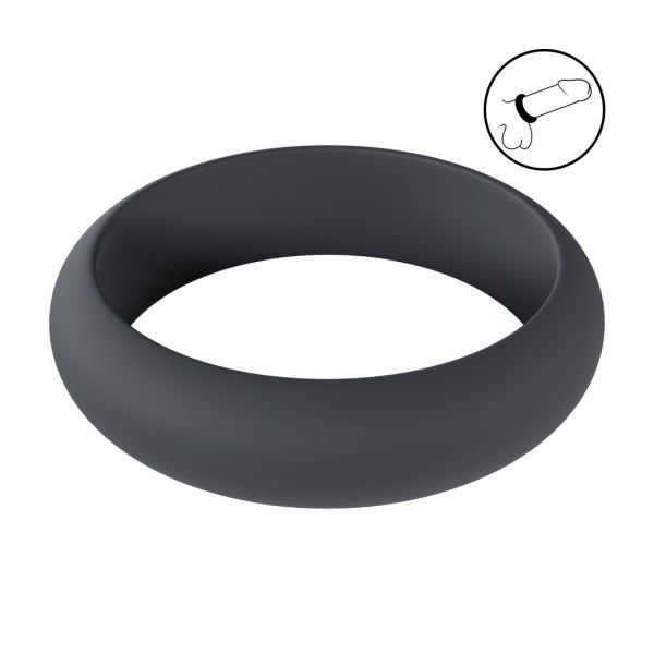 Levelz Wide O Silikon Cockring - L - 42mm - Schwarz