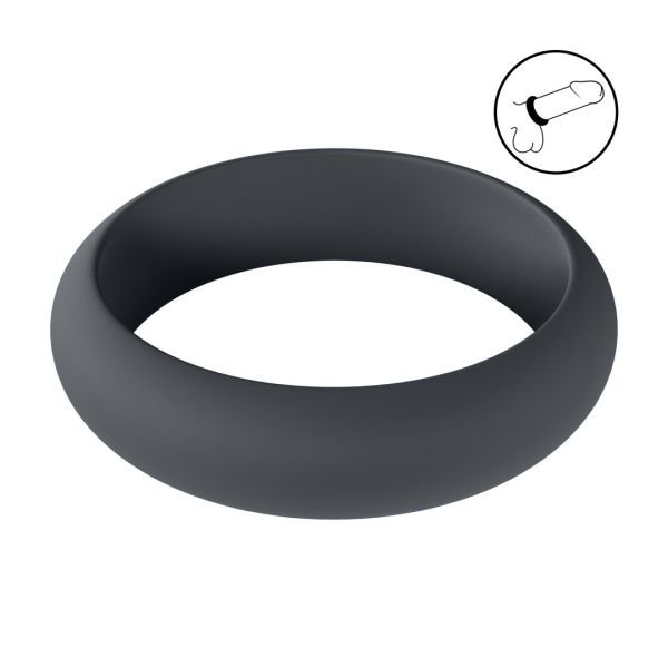 Levelz Wide O Silikon Cockring - XL - 50mm - Schwarz