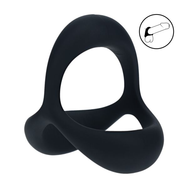 Levelz Tri O Ergo Silikon Cockring - Schwarz