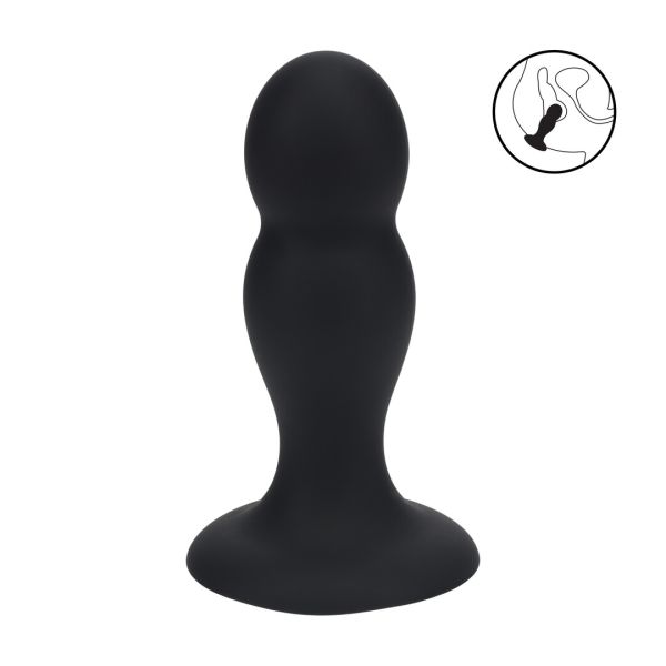 Levelz Double Rattle Analplug aus Flüssigsilikon - M - Schwarz