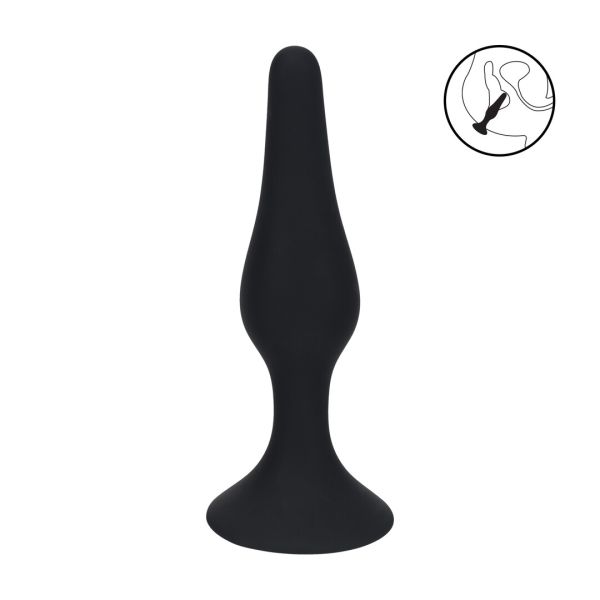 Levelz Schlanker Silikon Analplug - M - Schwarz