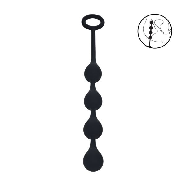 Levelz Waterdrop Analkugeln aus Silikon - S - 20mm - Schwarz