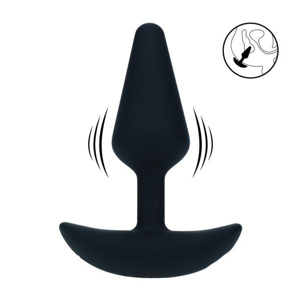 Levelz Klassischer Vibrierender Silikon Analplug - S - Schwarz