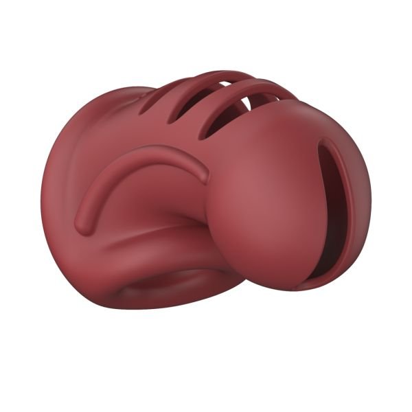 ManCage Model 28 - Keuschheitskäfig aus ultraweichem Silikon - Rot