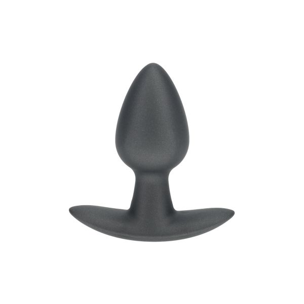 Ouch! Glatter Silikon Analplug - Small - 6,5 cm - Gunmetal