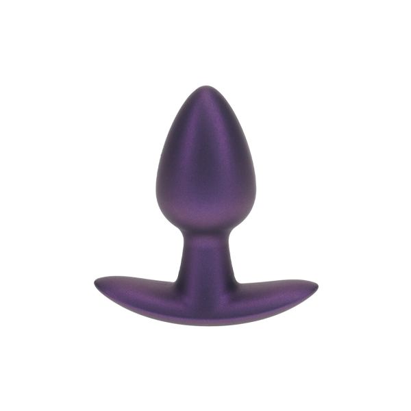 Ouch! Glatter Silikon Analplug - Small - 6,5 cm - Metallic-Lila