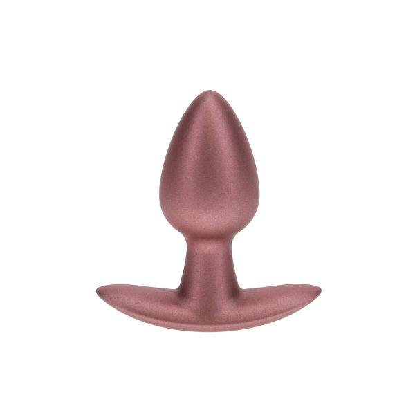 Ouch! Glatter Silikon Analplug - Small - 6,5 cm - Roségold