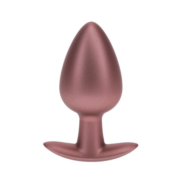Ouch! Glatter Silikon Analplug - Large - 8,9 cm - Roségold