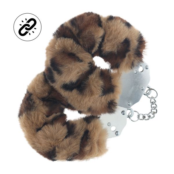 Ouch! Heavy-duty Plüsch-Handschellen - Leopard