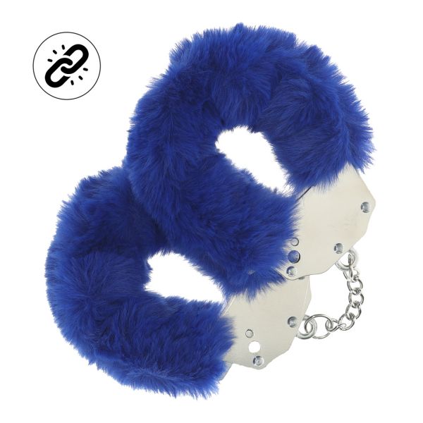 Ouch! Heavy-duty Plüsch-Handschellen - Marineblau