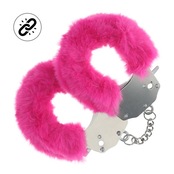 Ouch! Heavy-duty Plüsch-Handschellen - Pink